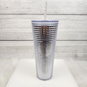 Starbucks Holiday 2020 Silver Grid Venti Tumbler